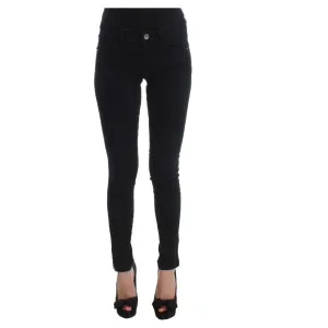 Costume National Sleek Black Slim Fit Designer Jeans