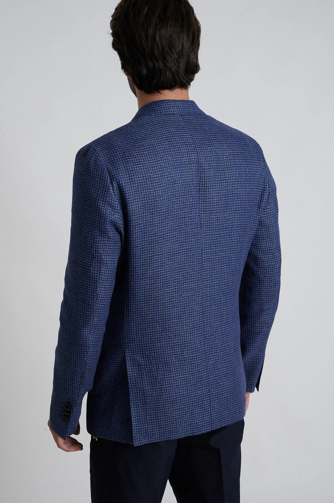 Cotton linen blazer slim fit