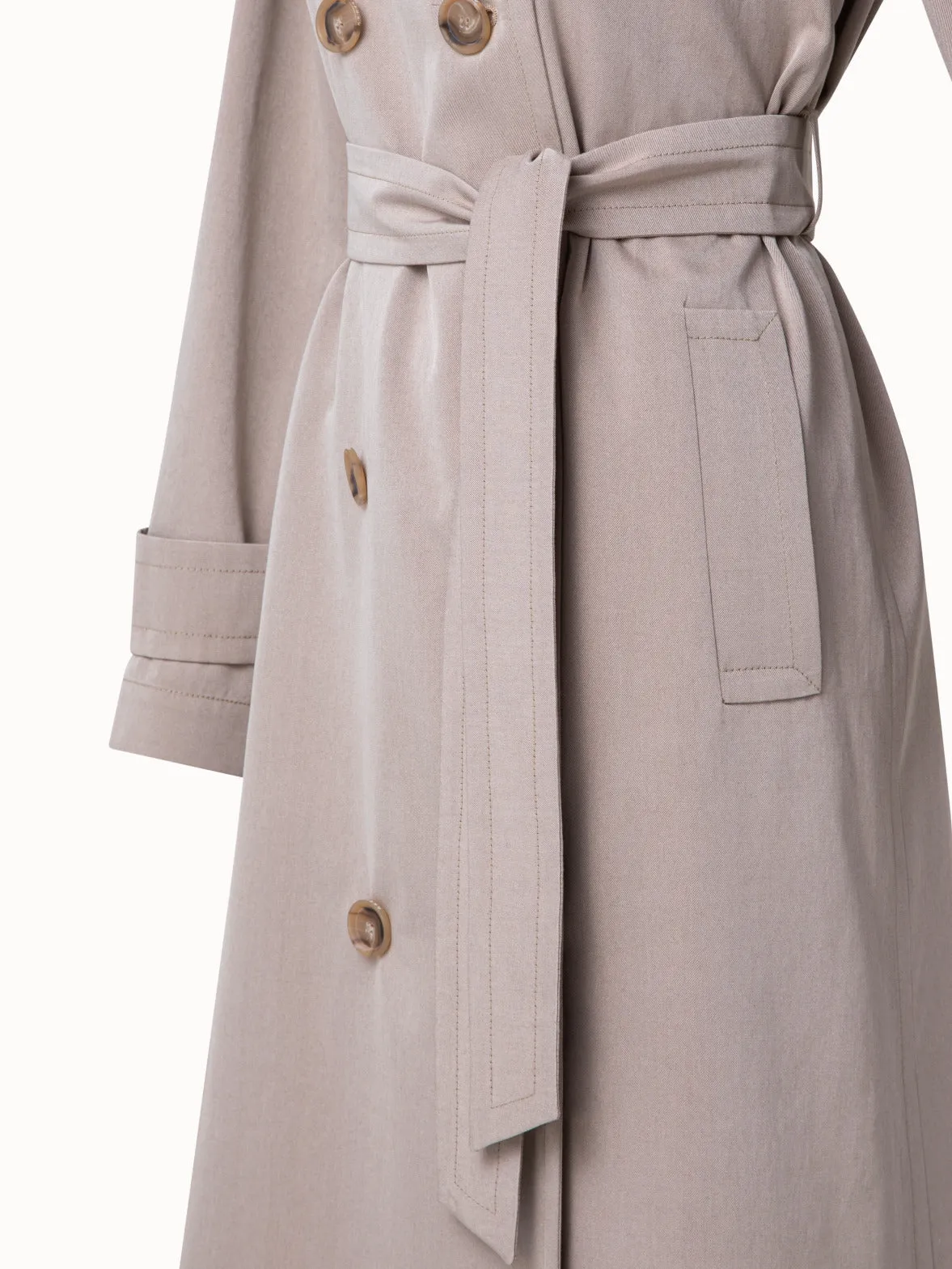 Cotton Silk Gabardine Trenchcoat