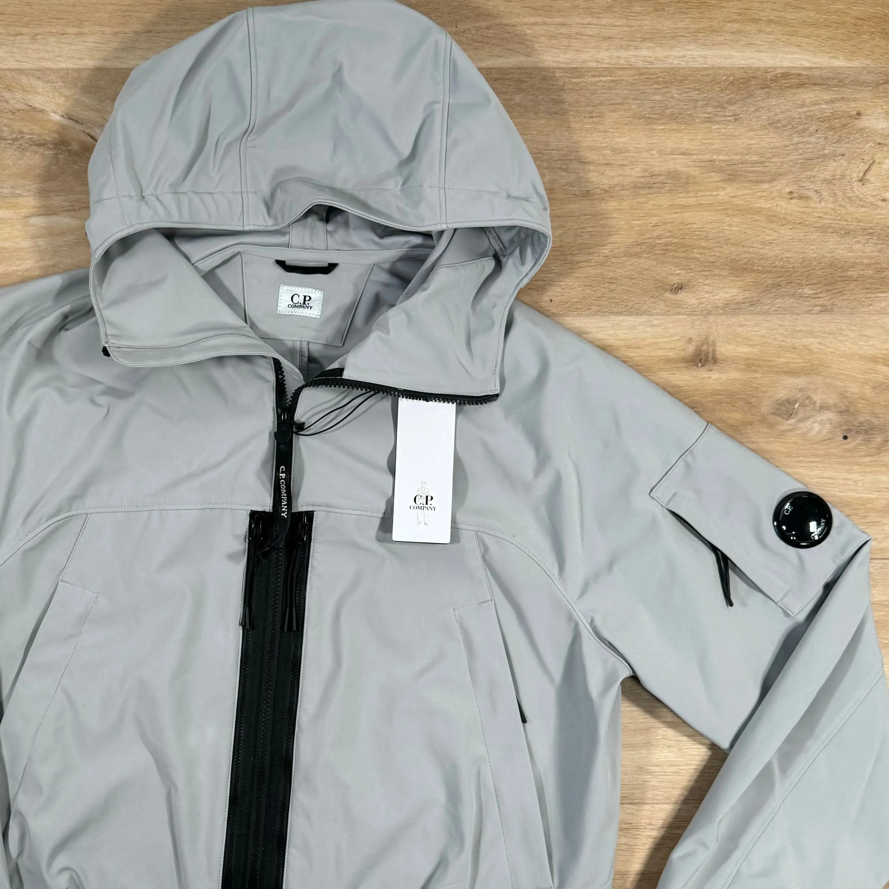 C.P. Company Soft Shell Lens Jacket in Drizzle Grey