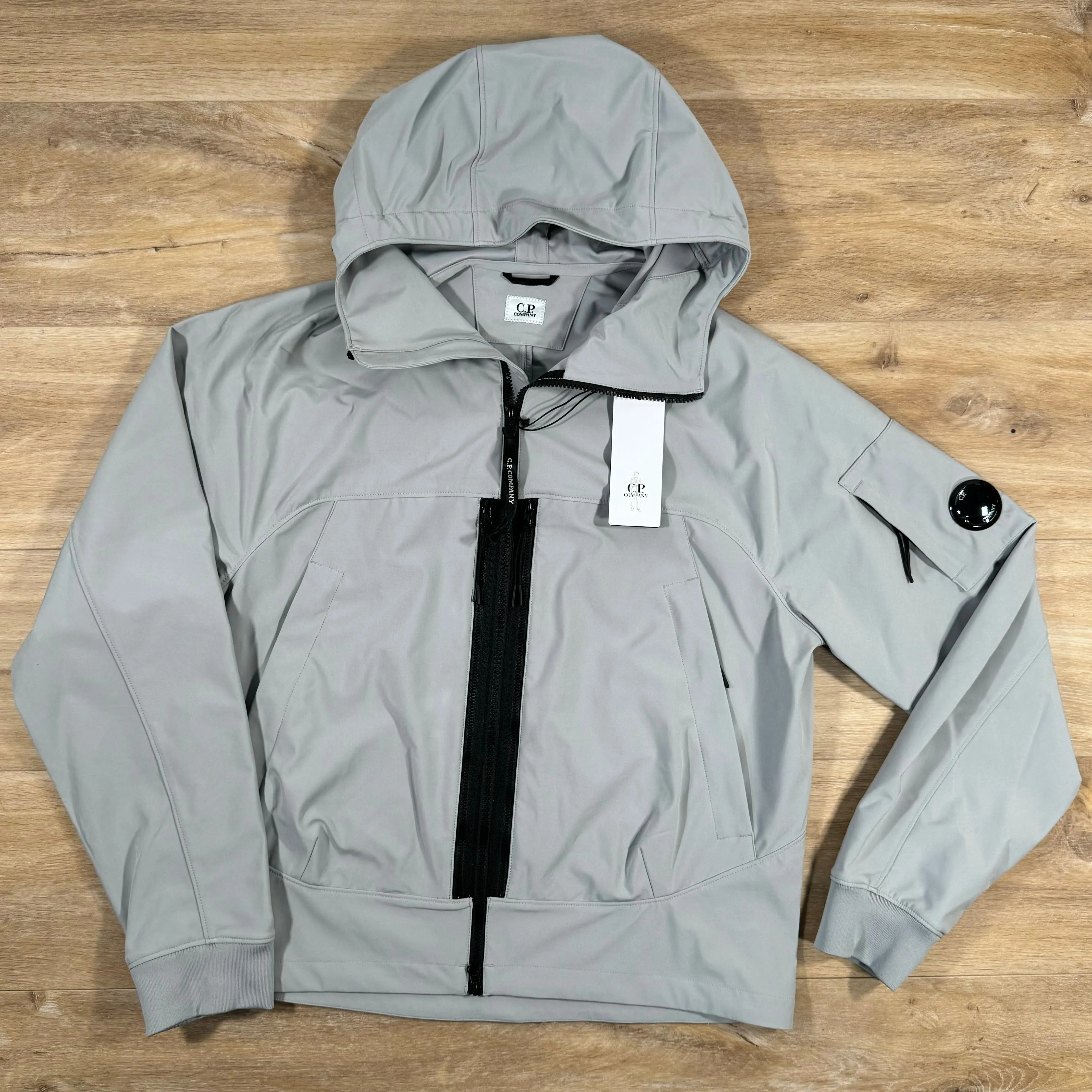 C.P. Company Soft Shell Lens Jacket in Drizzle Grey