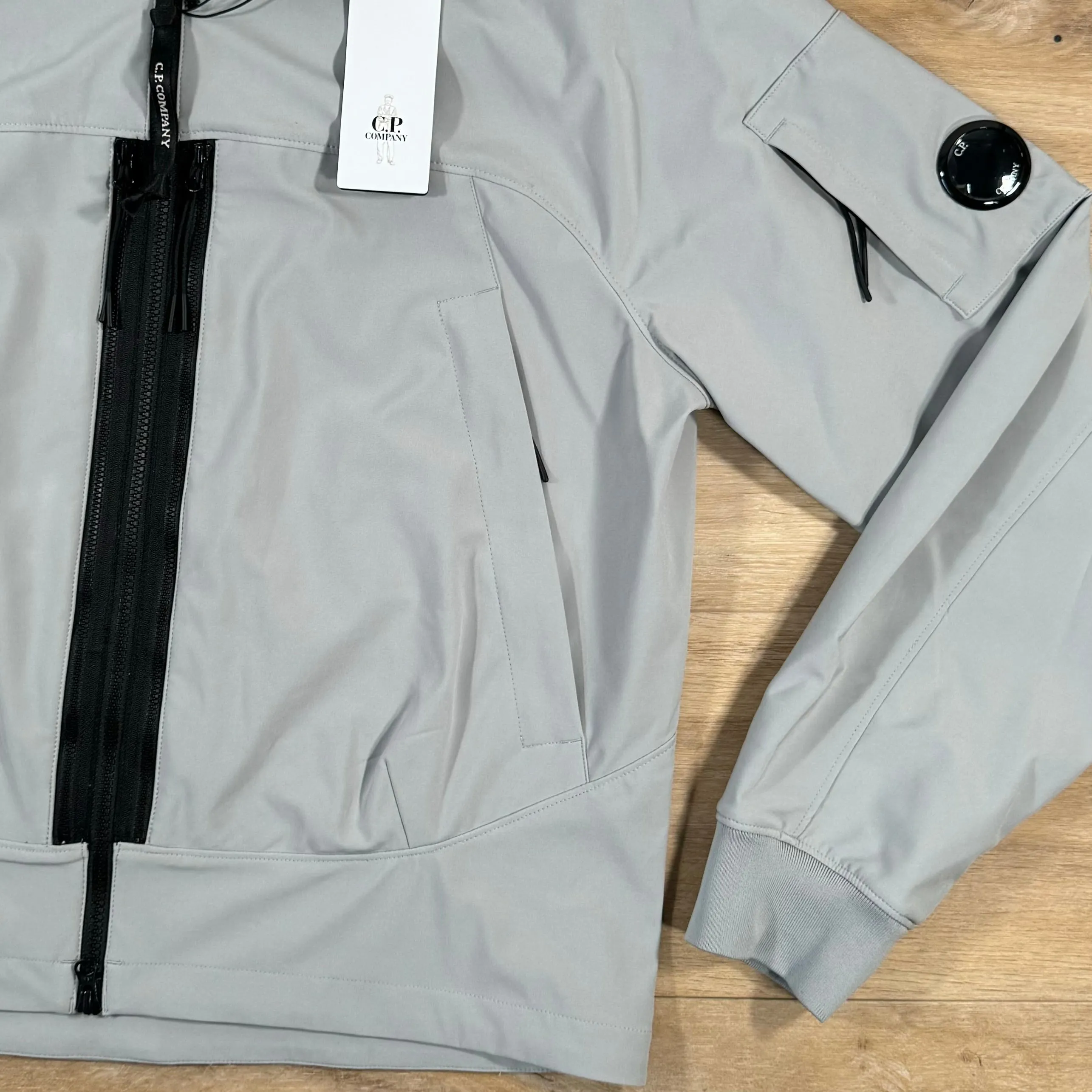 C.P. Company Soft Shell Lens Jacket in Drizzle Grey