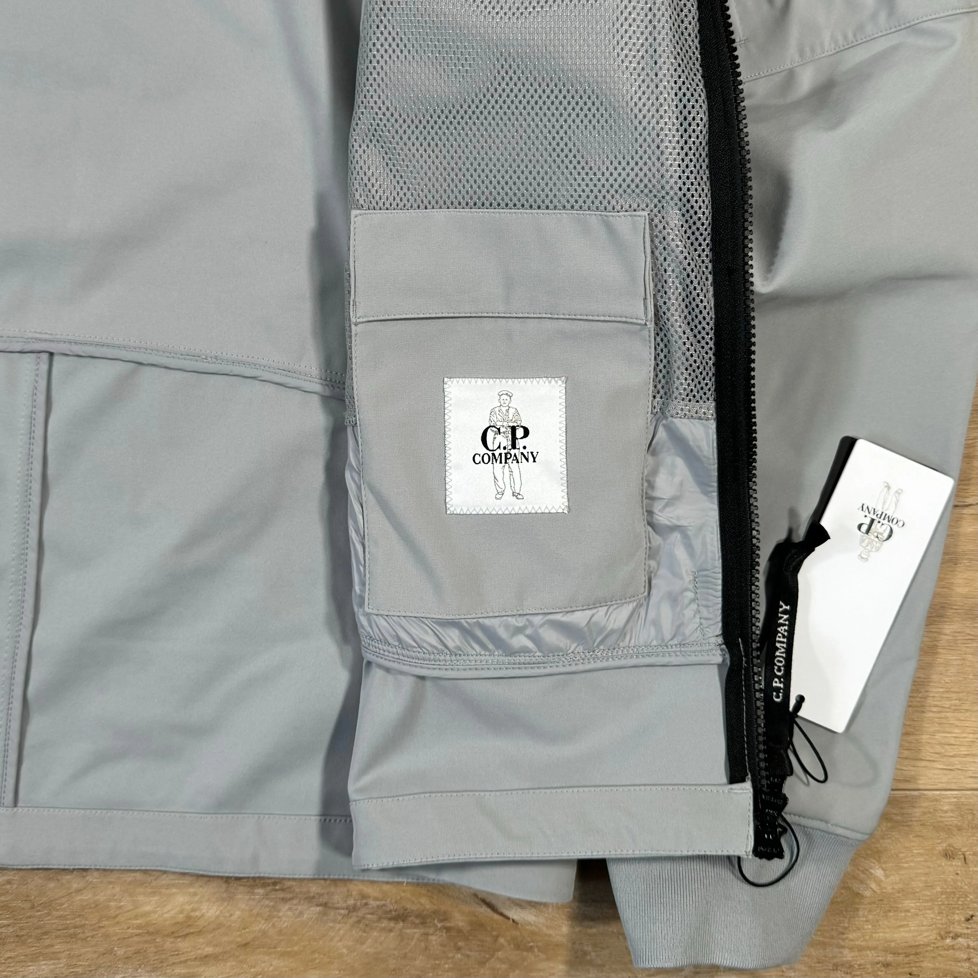 C.P. Company Soft Shell Lens Jacket in Drizzle Grey