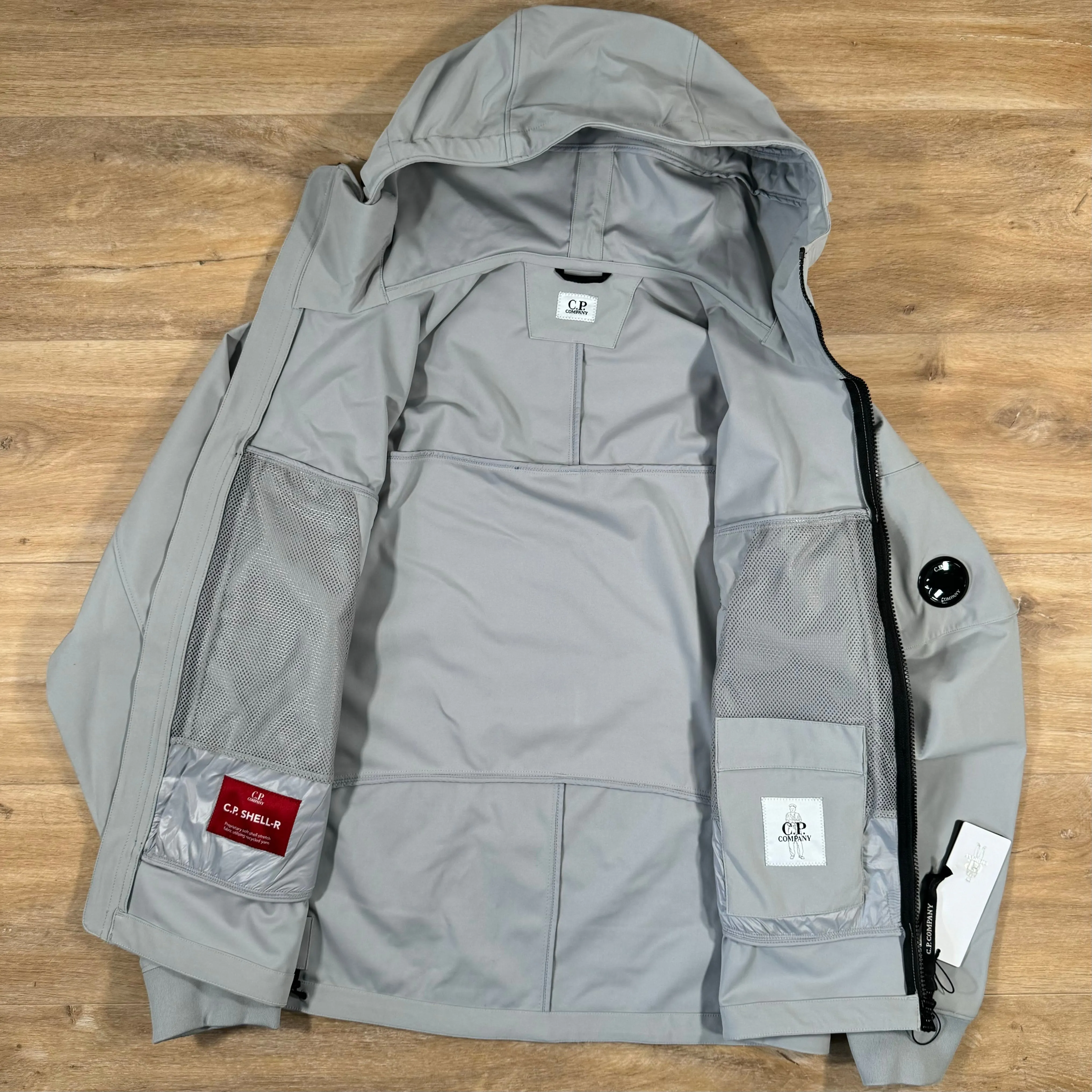 C.P. Company Soft Shell Lens Jacket in Drizzle Grey