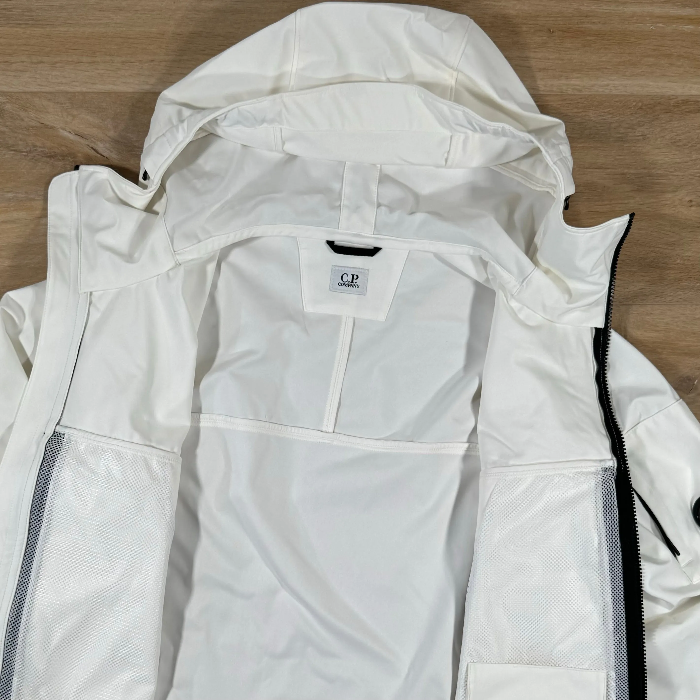 C.P. Company Soft Shell Lens Jacket in White