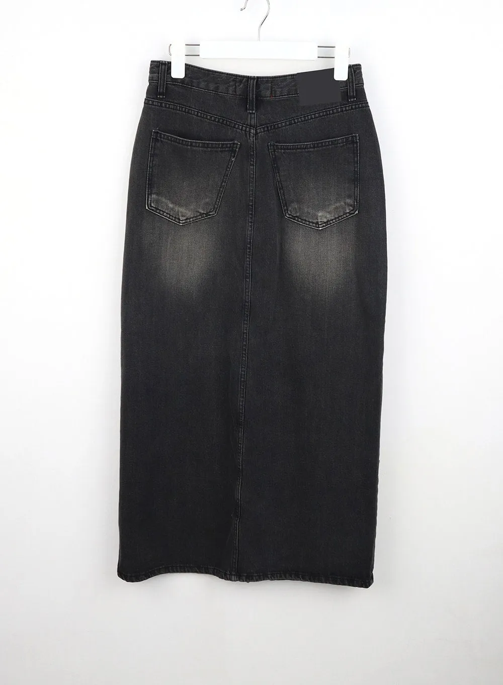 Dark Wash Denim Maxi Skirt CU321