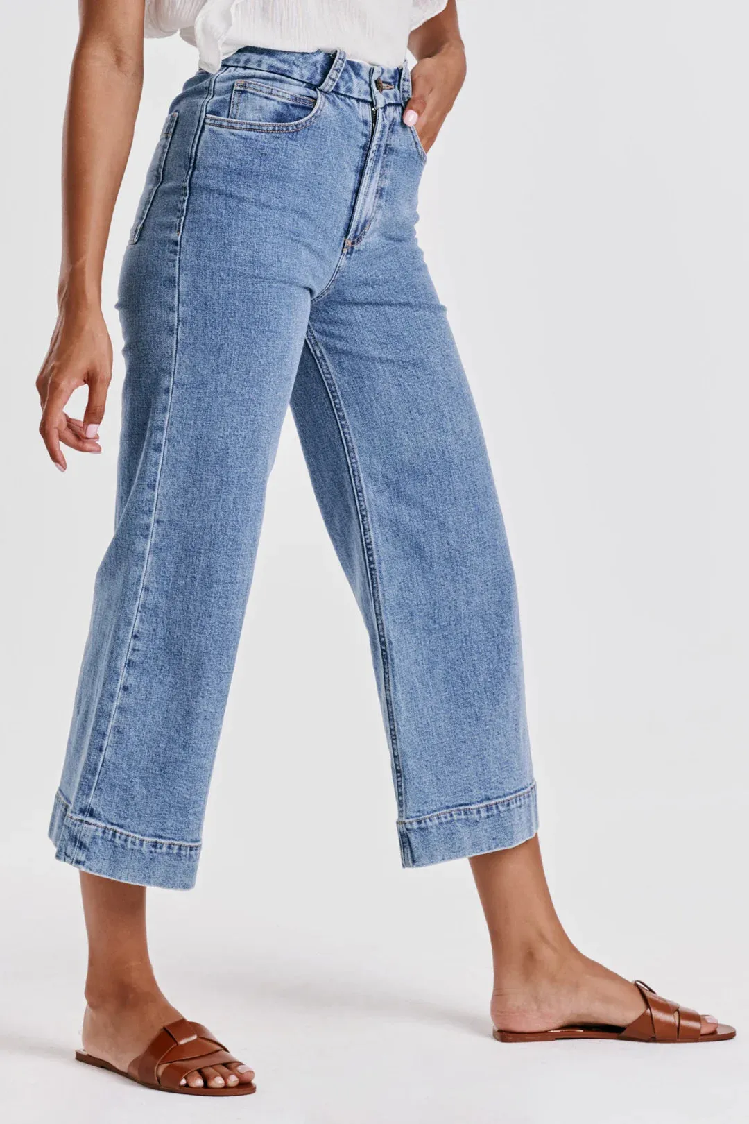 Dear John Audrey Cropped Wide Leg Jeans