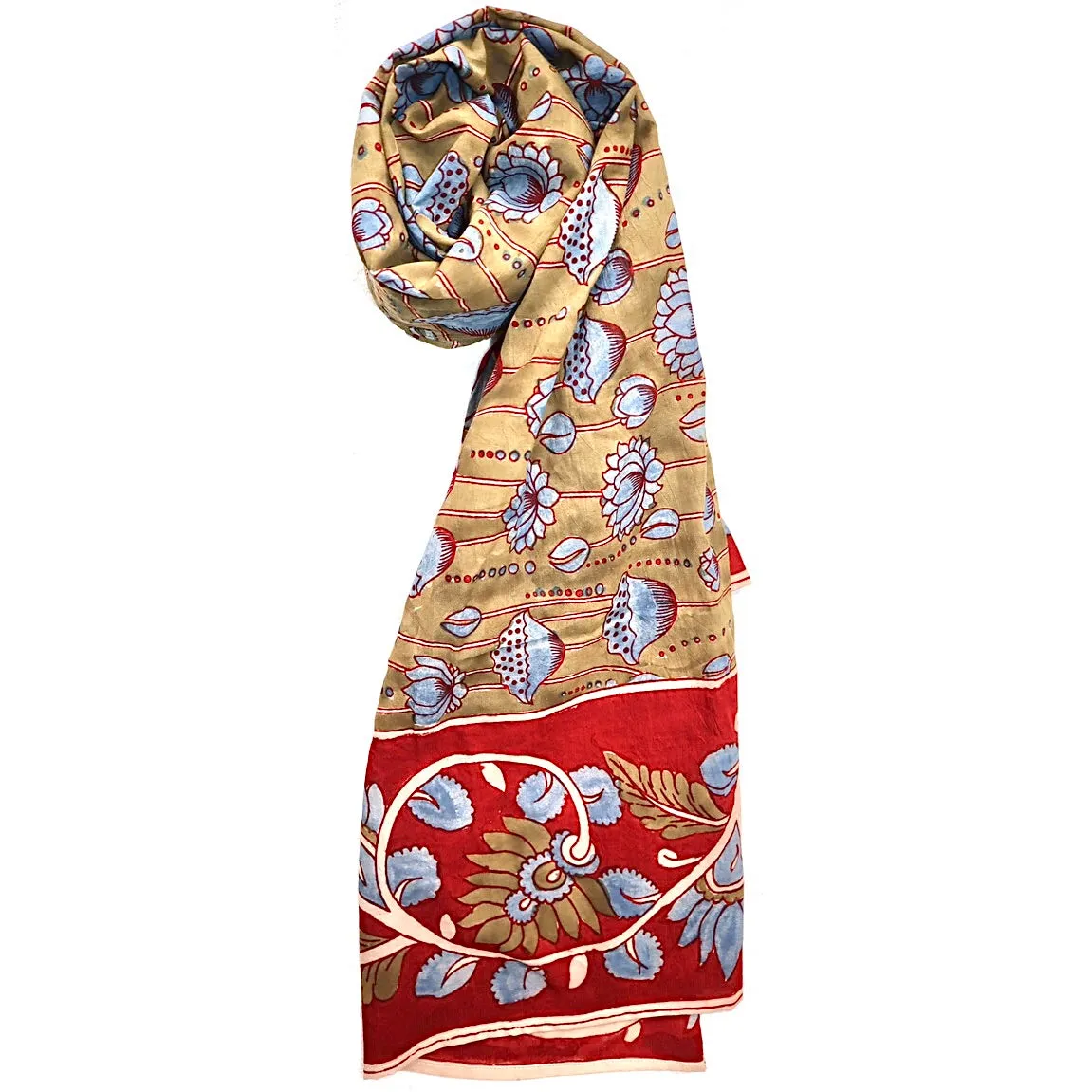 Desert Bloom – Limited Edition Hand Painted Cotton Scarf (HS0012)