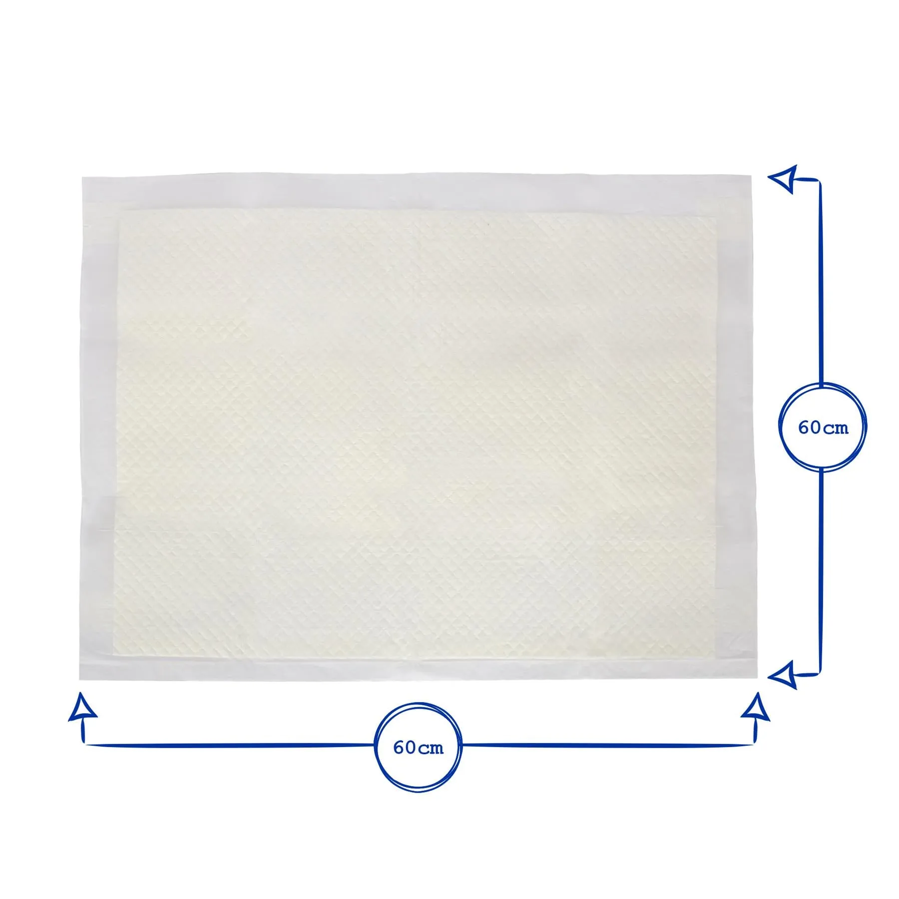 Disposable Incontinence Bed Pads - 60cm x 60cm - Pack of 25 - By Harbour Housewares