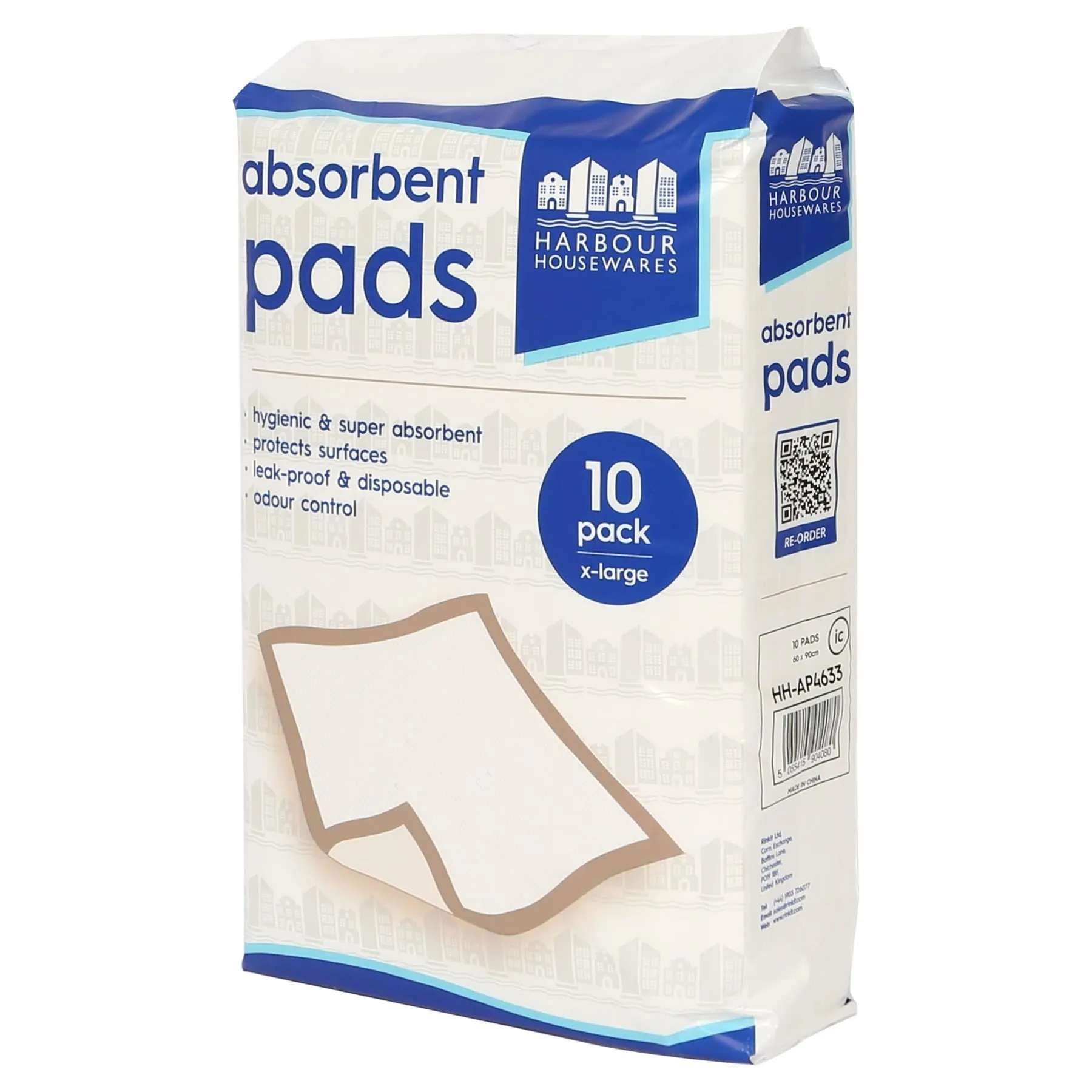 Disposable Puppy Training Pads - 60cm x 89cm - Pack of 30 - By Harbour Housewares