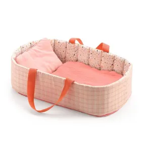 Djeco - Pomea - Pink Lines Doll Bassinet