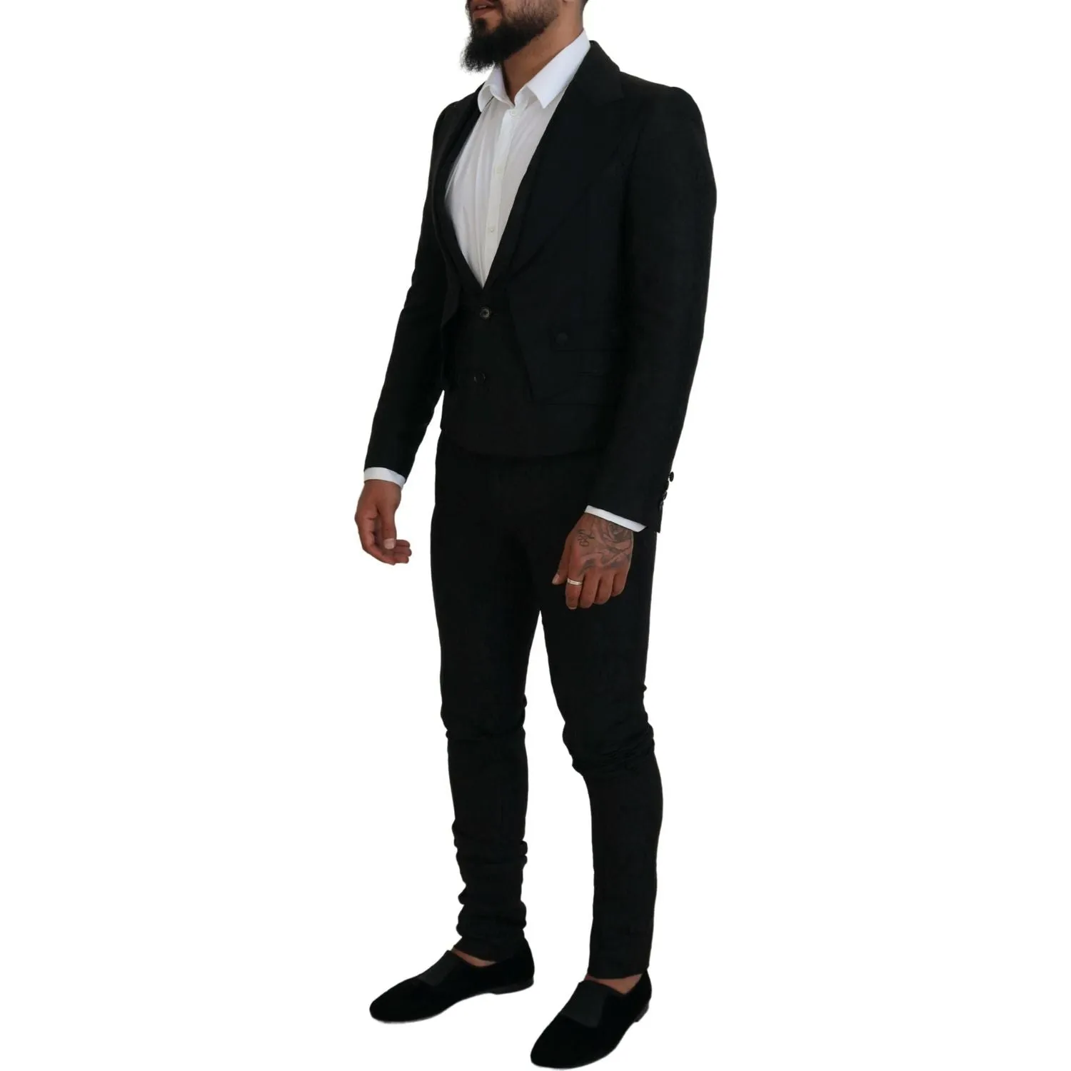 Dolce & Gabbana Elegant Black Martini Suit for the Modern Man