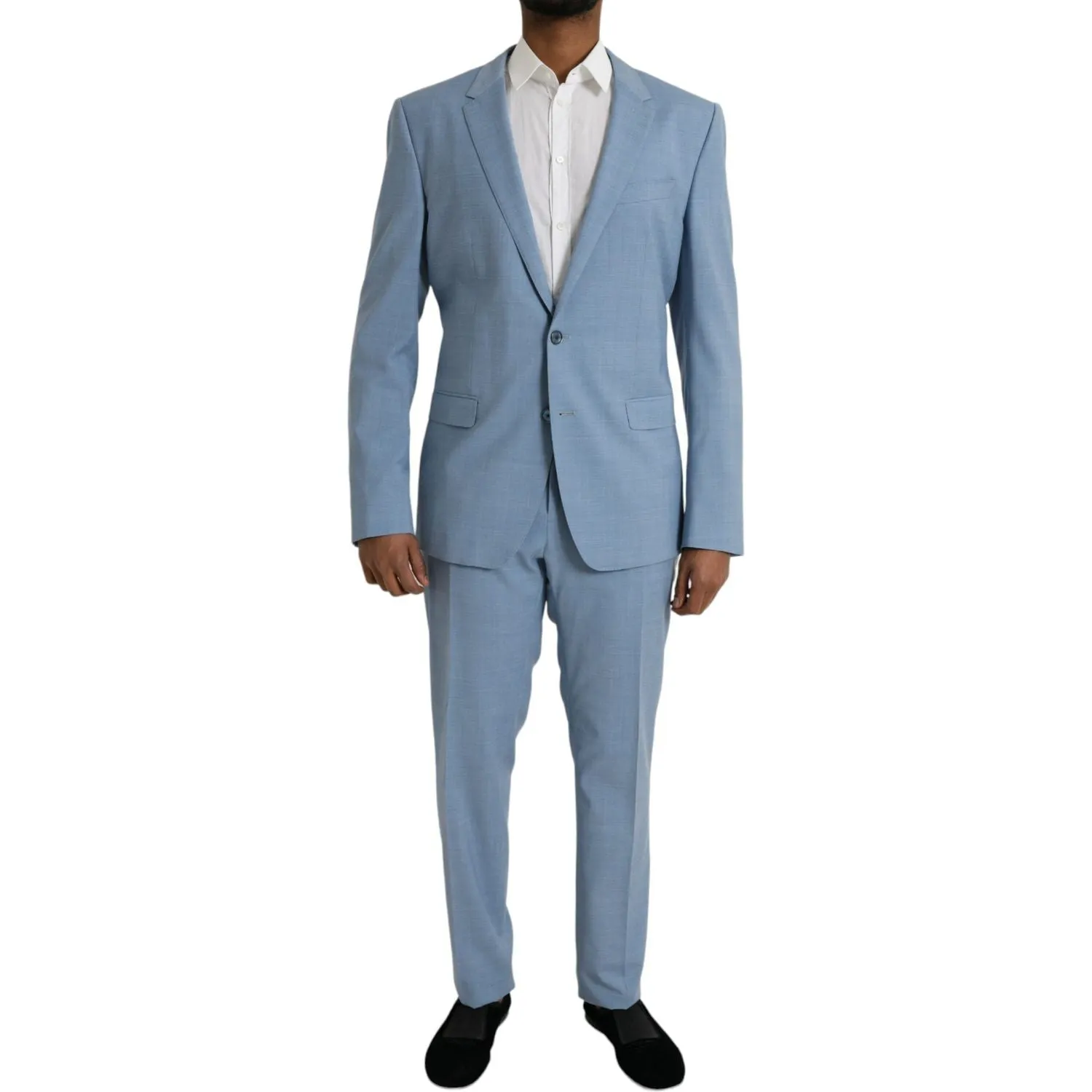 Dolce & Gabbana Light Blue Polyester MARTINI Formal 2 Piece Suit