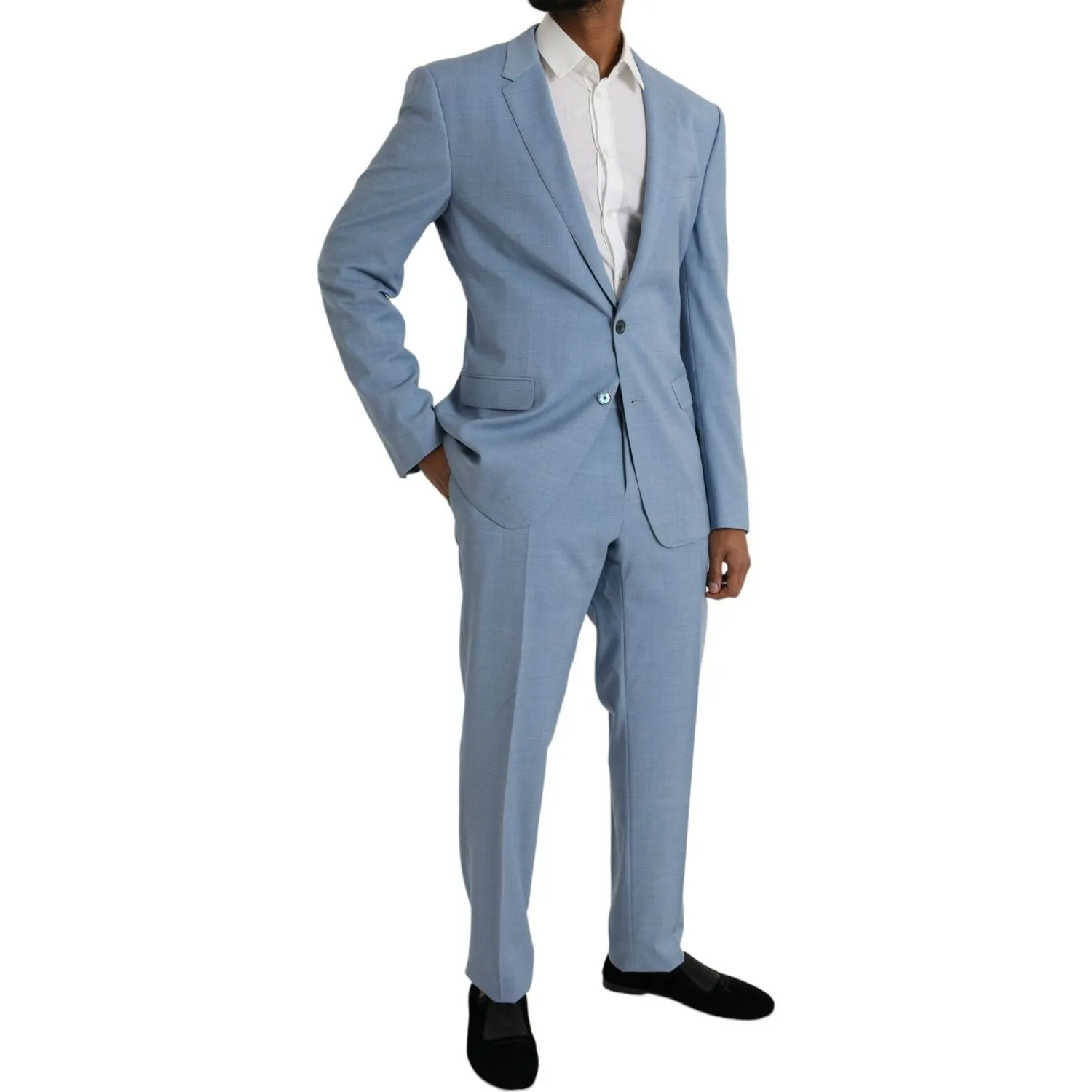 Dolce & Gabbana Light Blue Polyester MARTINI Formal 2 Piece Suit