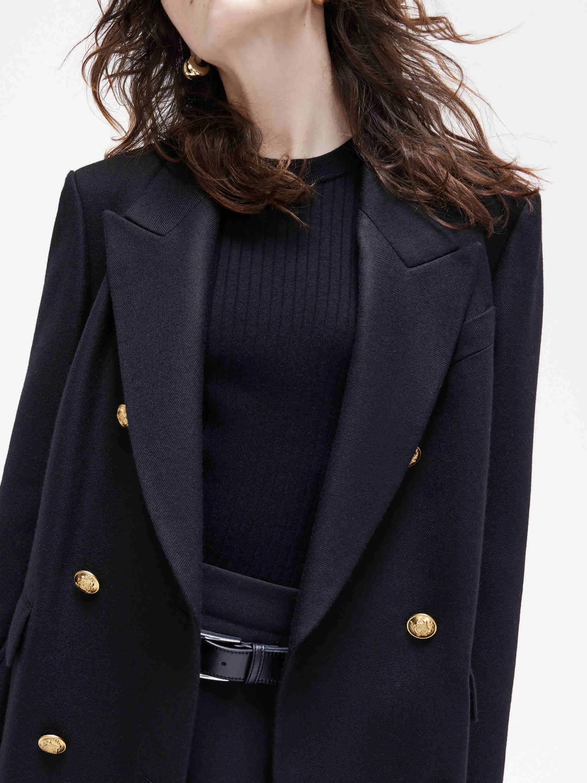 Double Breasted Belted Blazer