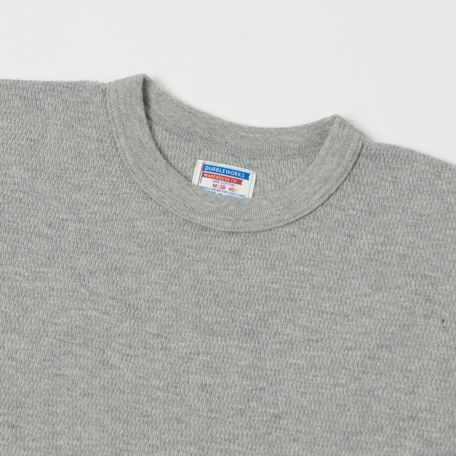 Dubbleworks L/S Thermal Crew Tee - Heather Grey