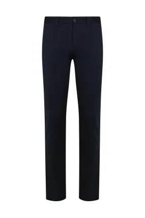 Dynamic Fit Side Pocket Low Waist Unpleated Black Dress Pants, Navy