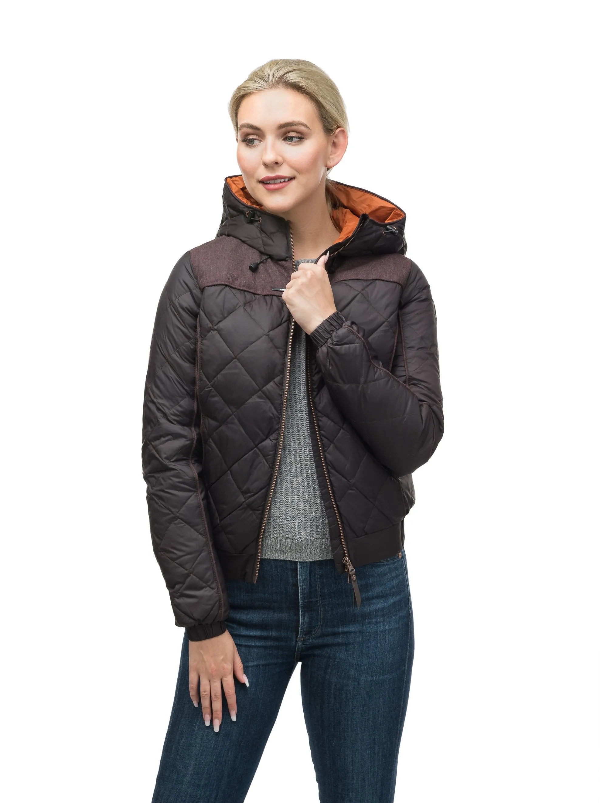 Elle Women's Quilted Hooded Jacket