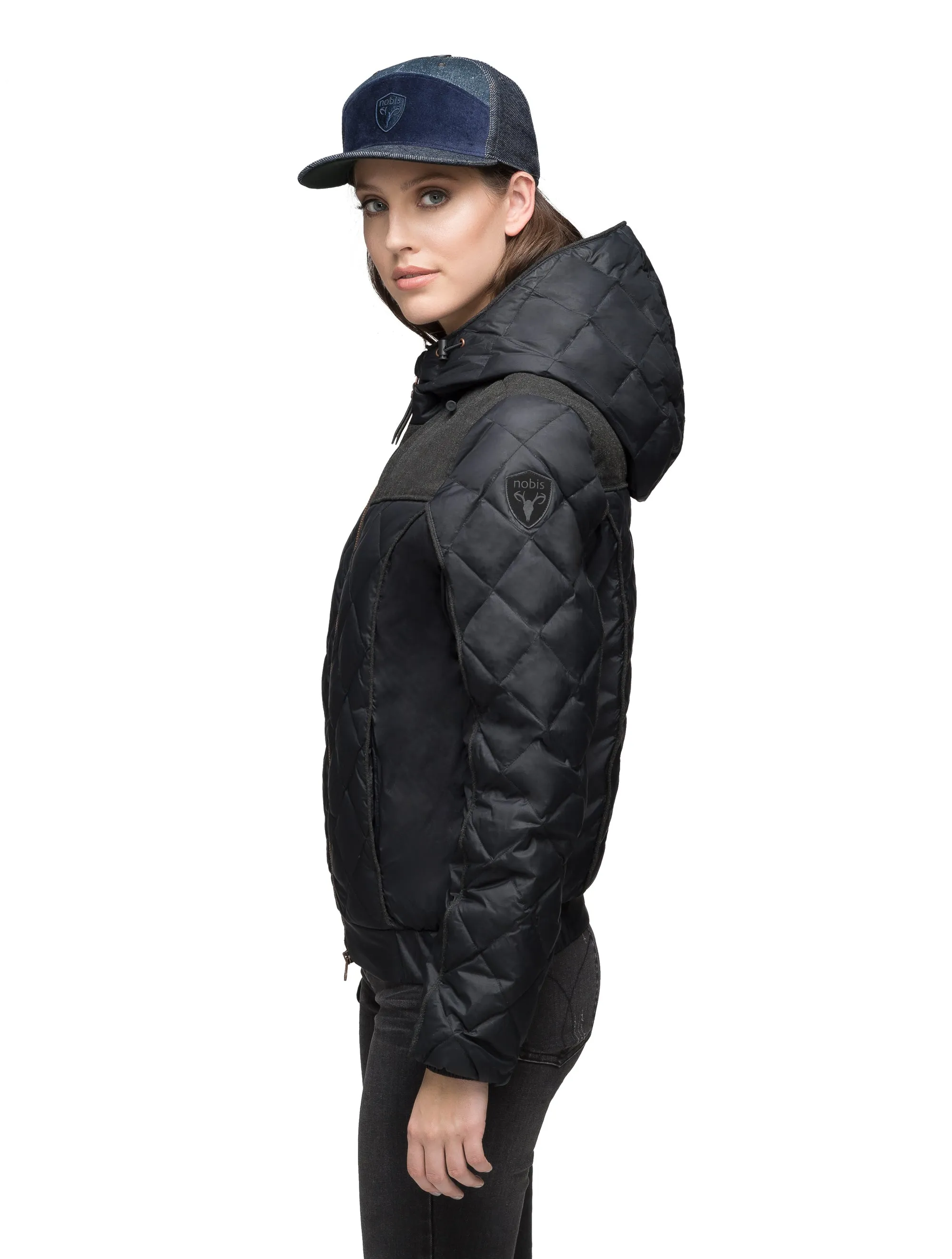 Elle Women's Quilted Hooded Jacket