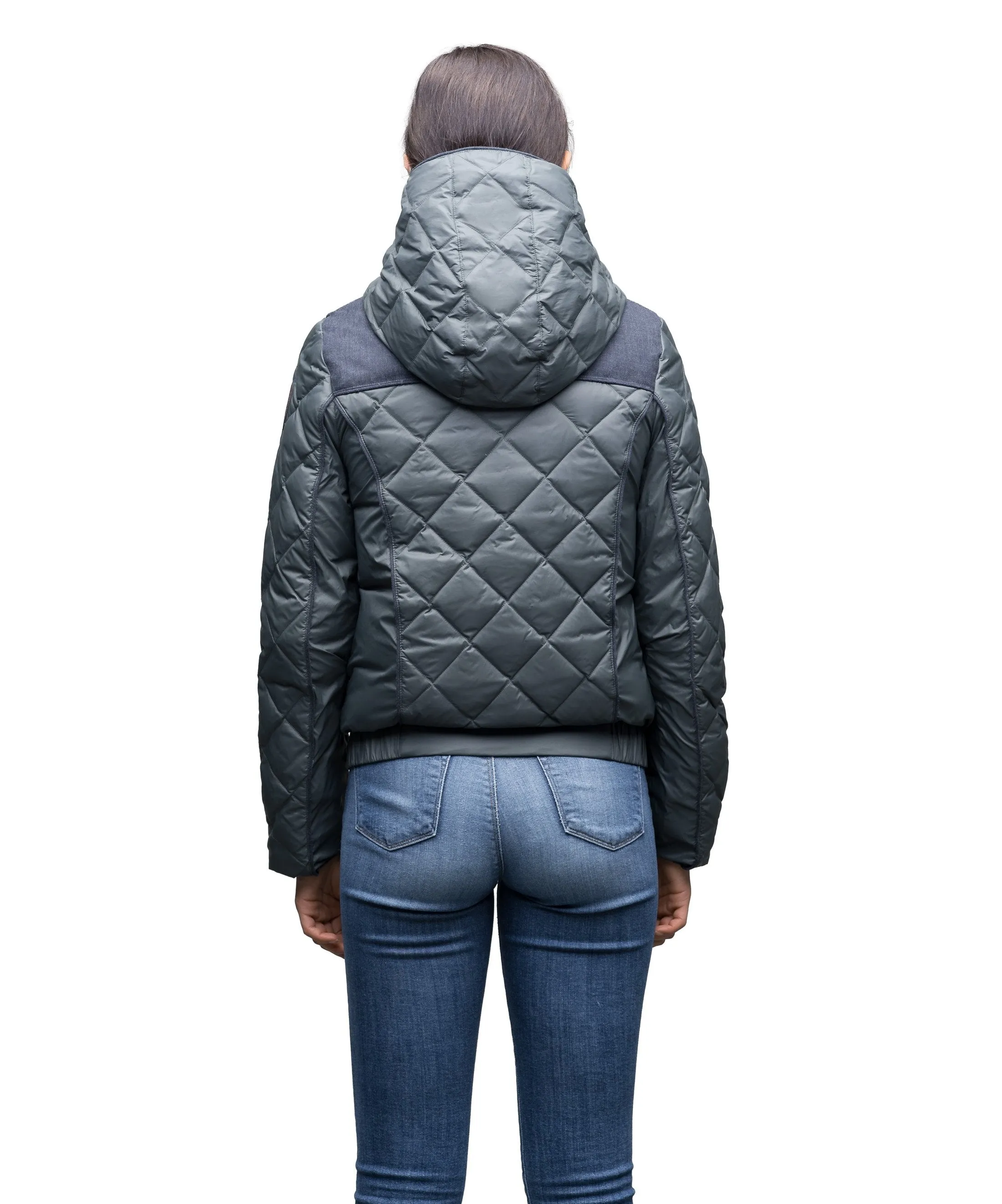 Elle Women's Quilted Hooded Jacket