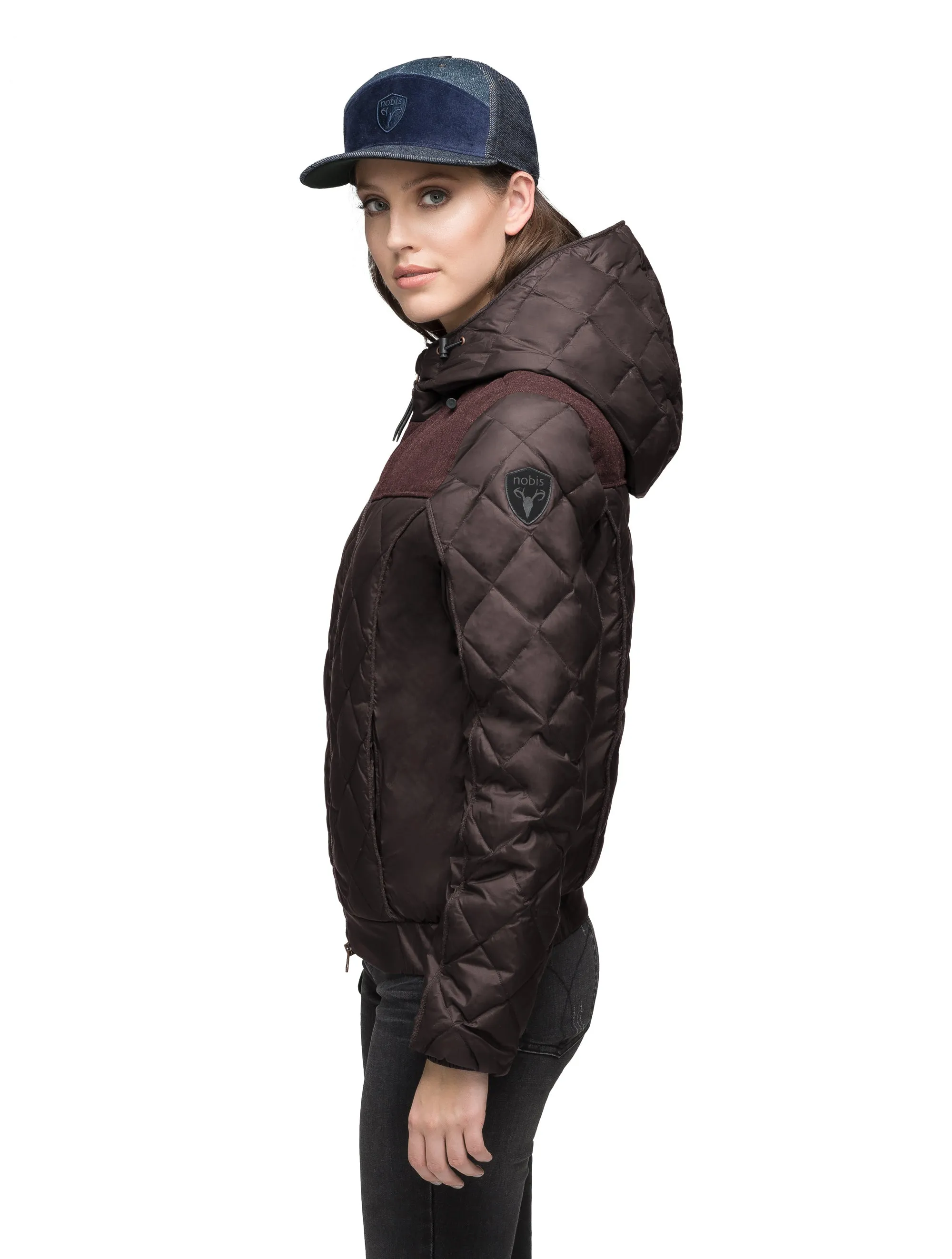 Elle Women's Quilted Hooded Jacket