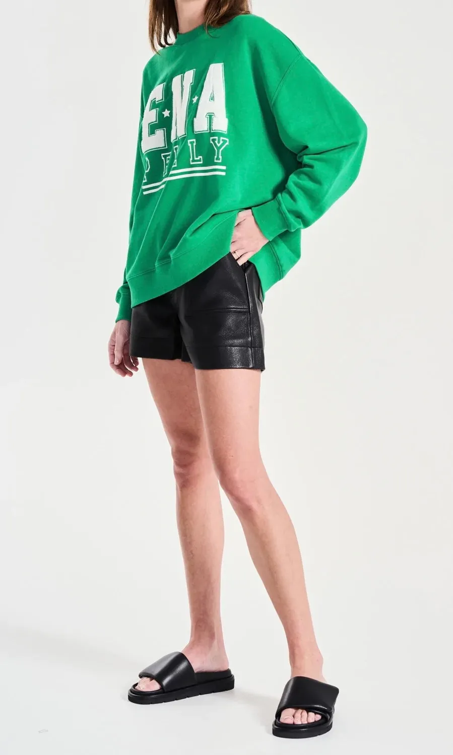 ENA PELLY GANG SWEATER IN EVERGREEN