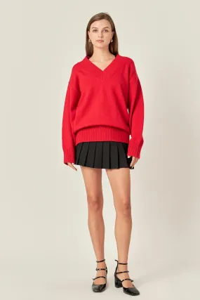 English Factory - V Neckline Oversized Sweater