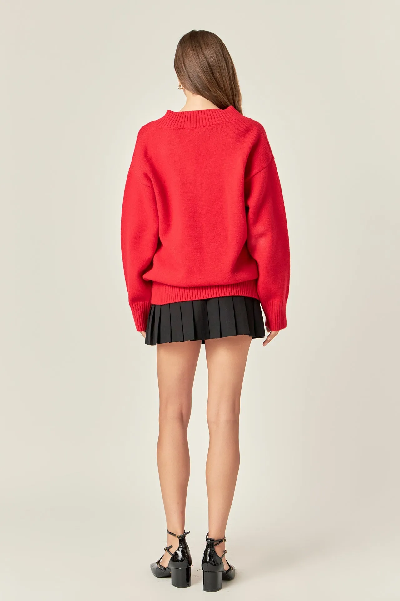 English Factory - V Neckline Oversized Sweater