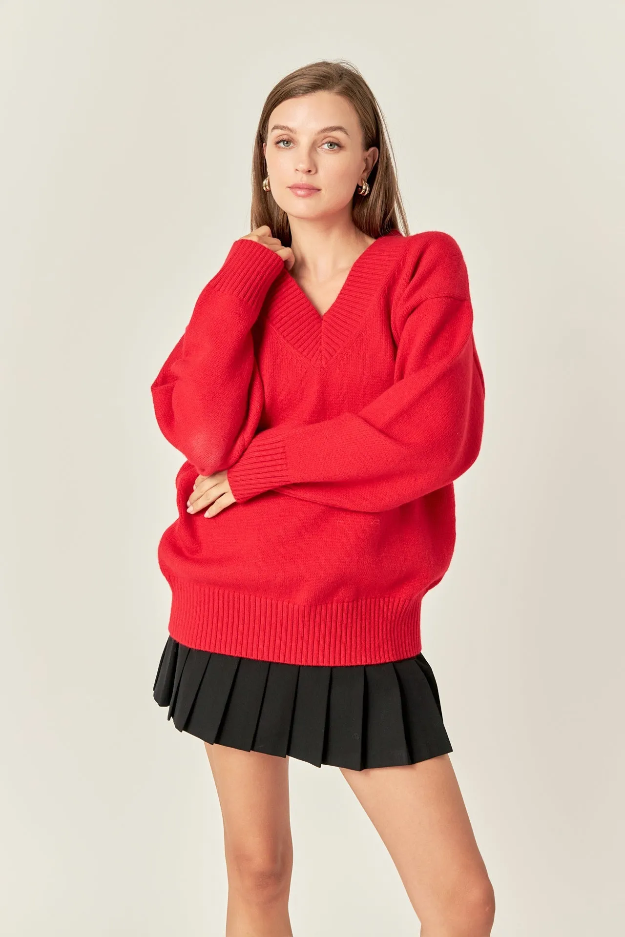 English Factory - V Neckline Oversized Sweater