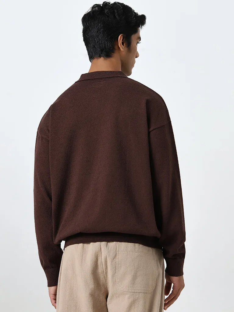 ETA Brown Relaxed-Fit Sweater