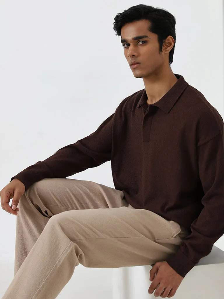 ETA Brown Relaxed-Fit Sweater