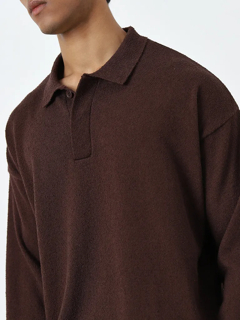 ETA Brown Relaxed-Fit Sweater