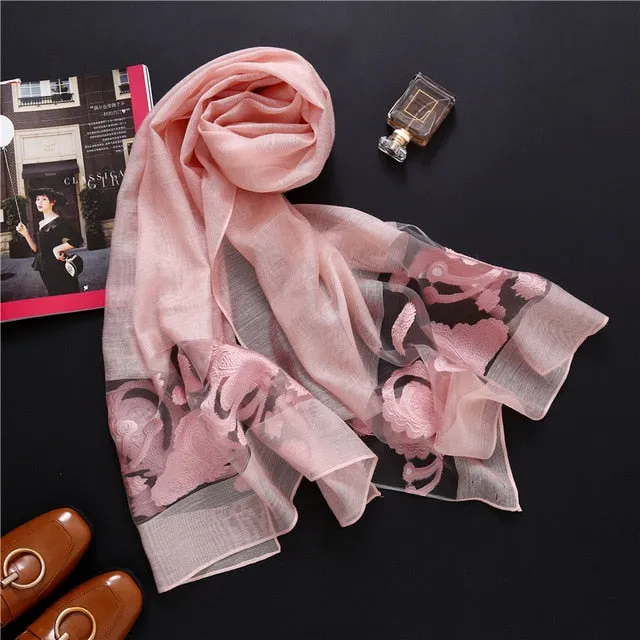 Fashion Silk Scarf Printed Bandana Shawl #1771