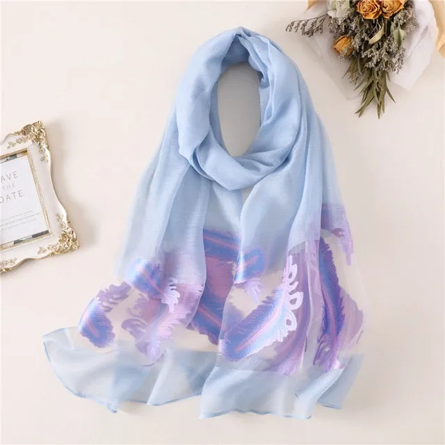 Fashion Silk Scarf Printed Bandana Shawl #1771