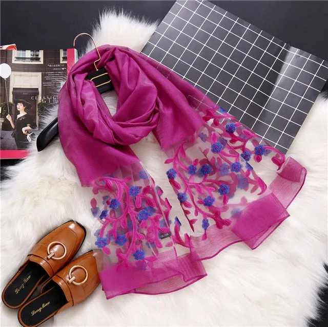 Fashion Silk Scarf Printed Bandana Shawl #1771