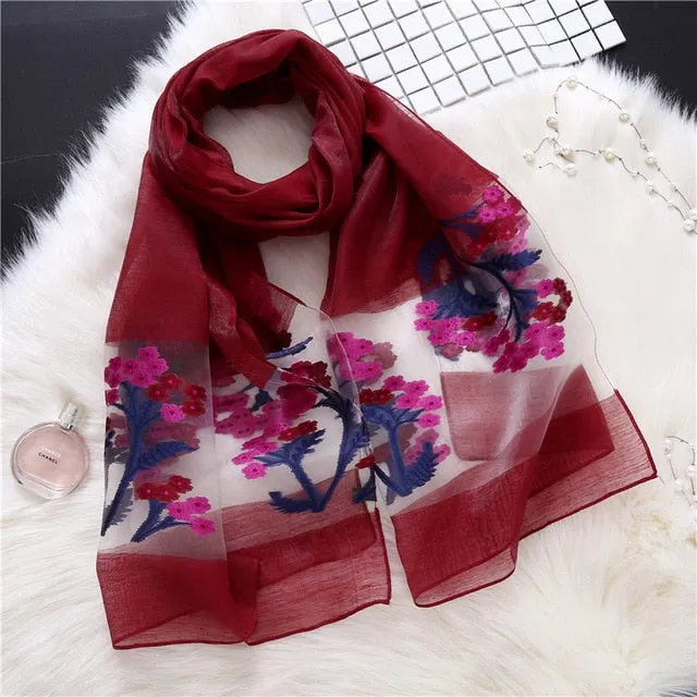 Fashion Silk Scarf Printed Bandana Shawl #1771