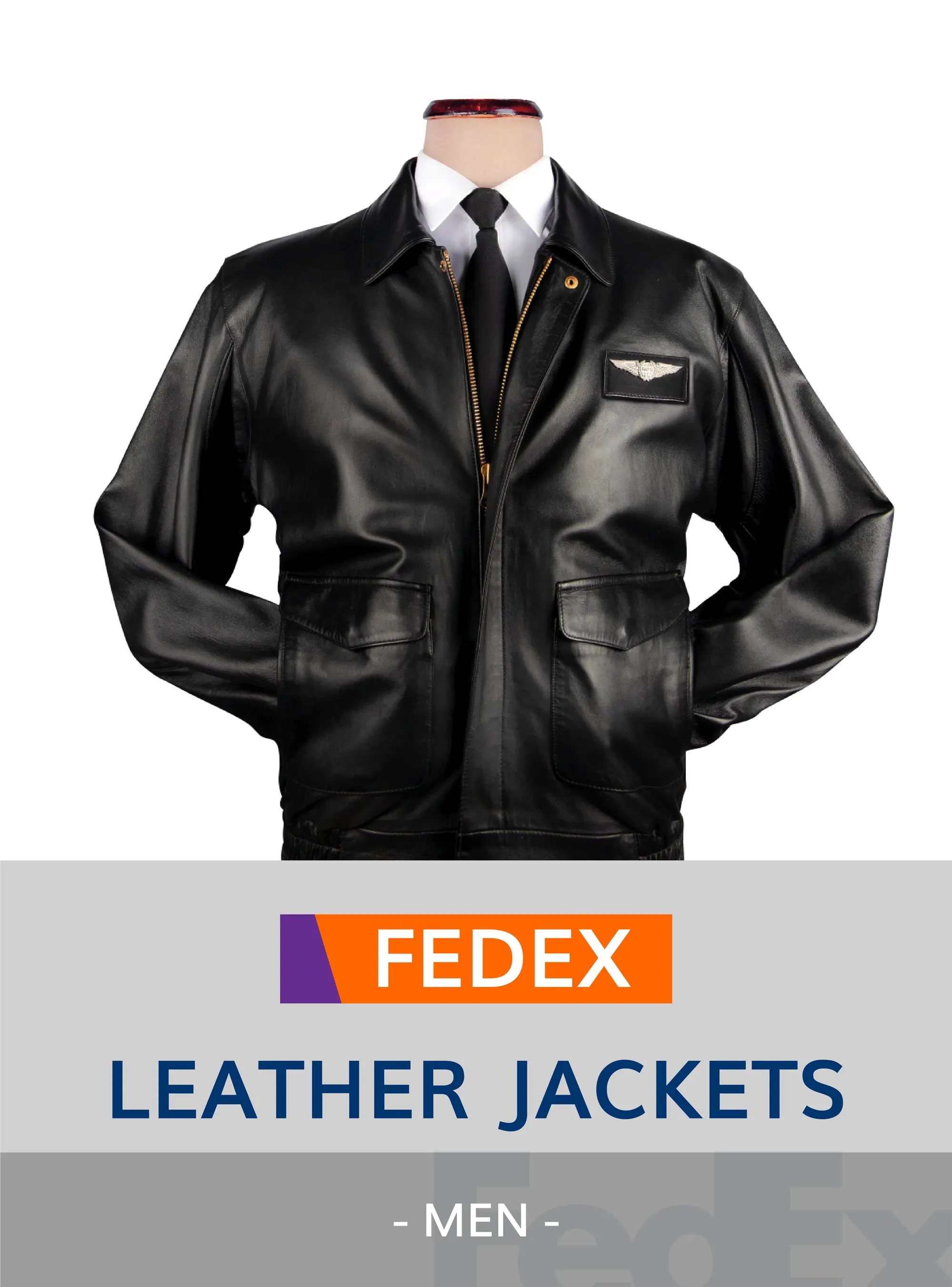 FedEx UNIFORM LEATHER JACKETS MEN