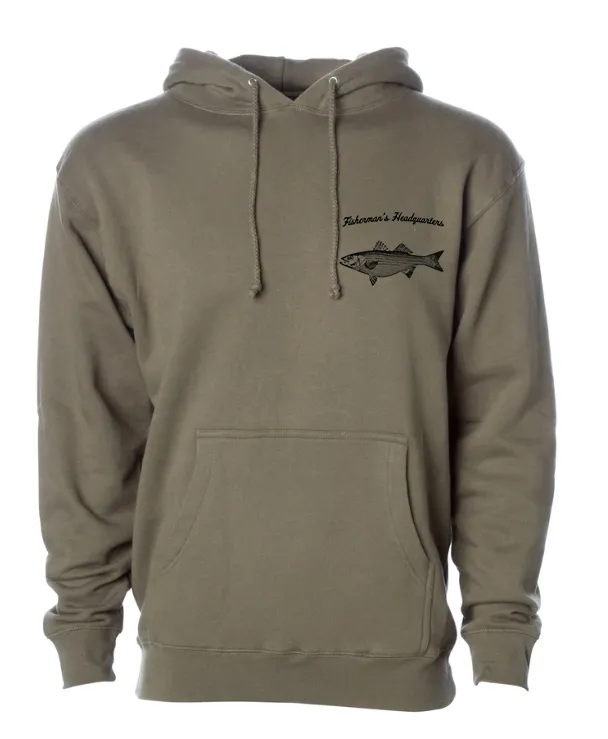 Fish Heads Striped Bass Pullover Hoodies