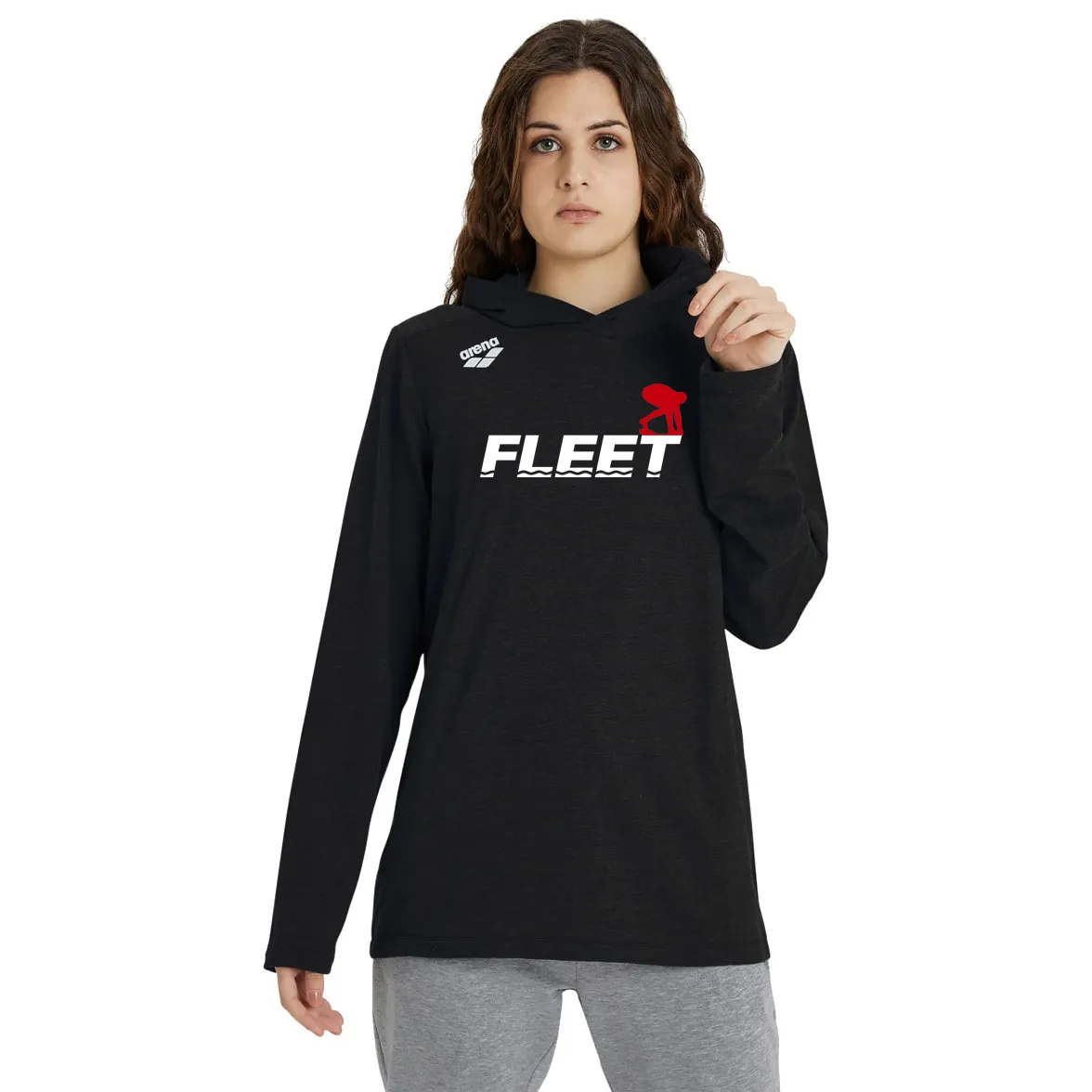 FLEET Arena Unisex Team Hooded T-shirt Panel w/ Logo