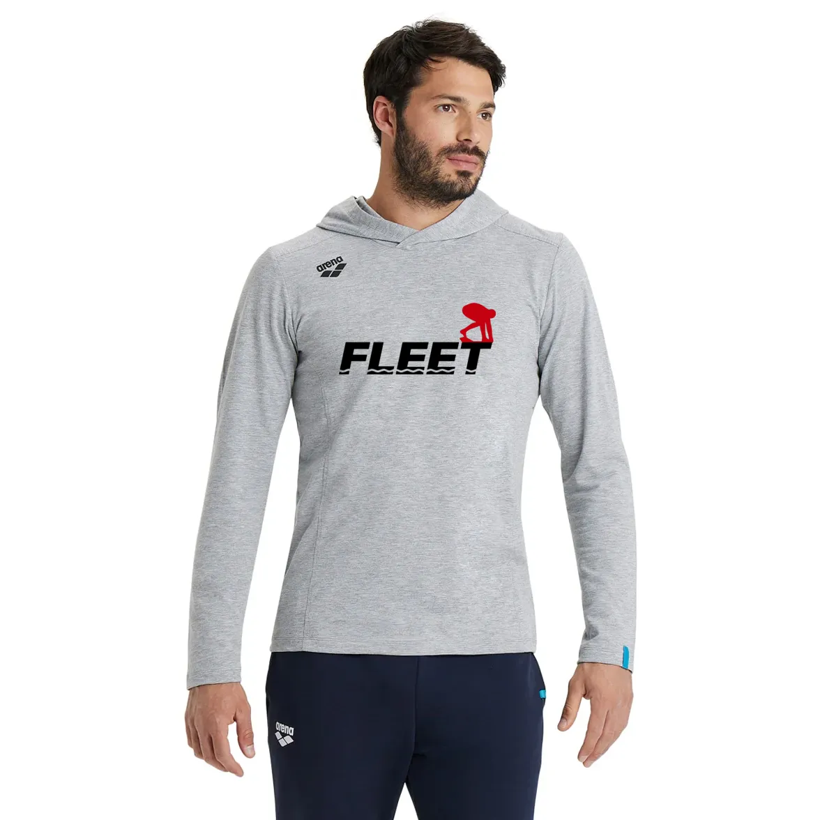 FLEET Arena Unisex Team Hooded T-shirt Panel w/ Logo