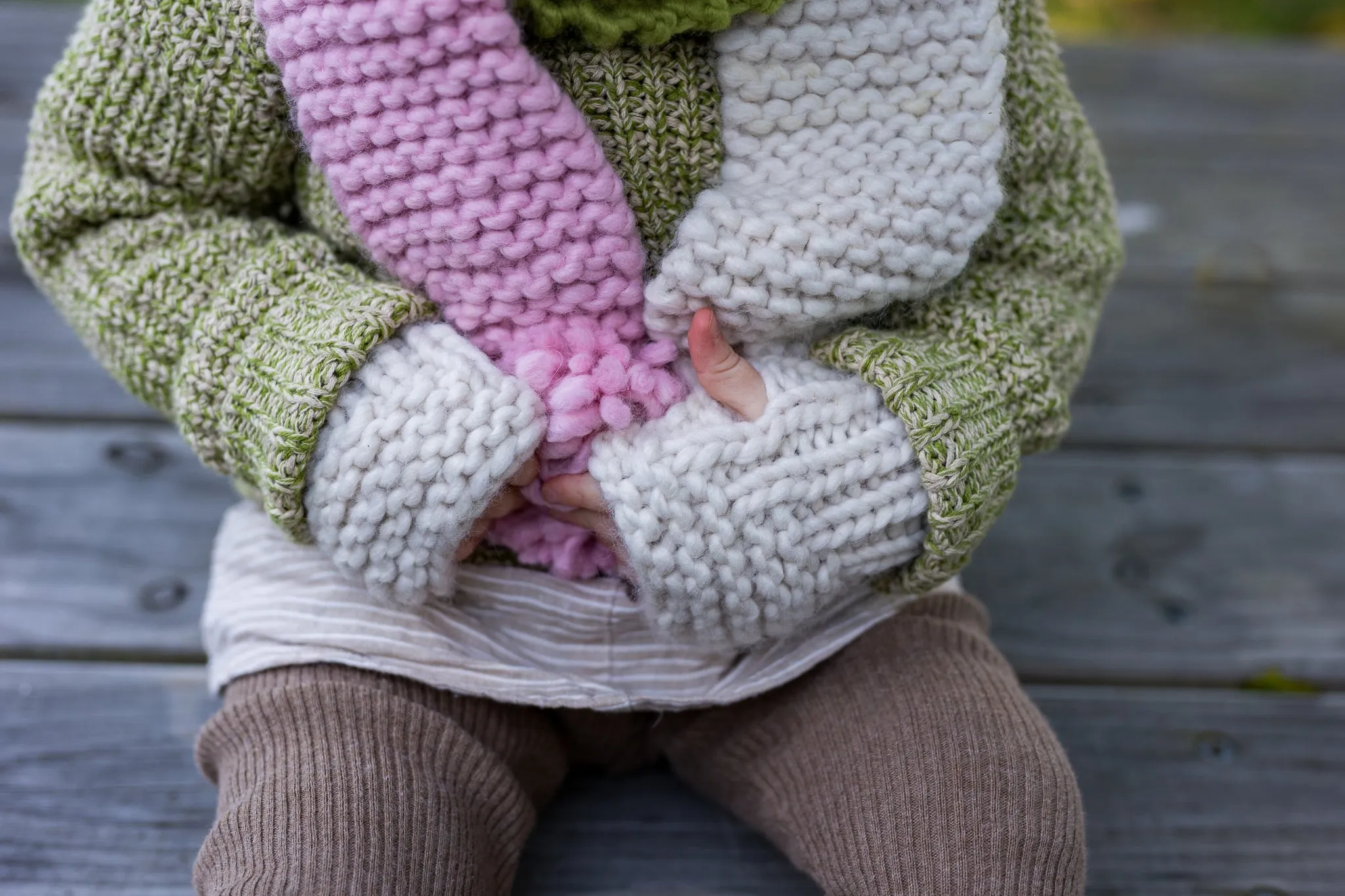 Forest Scarf Green and Pink