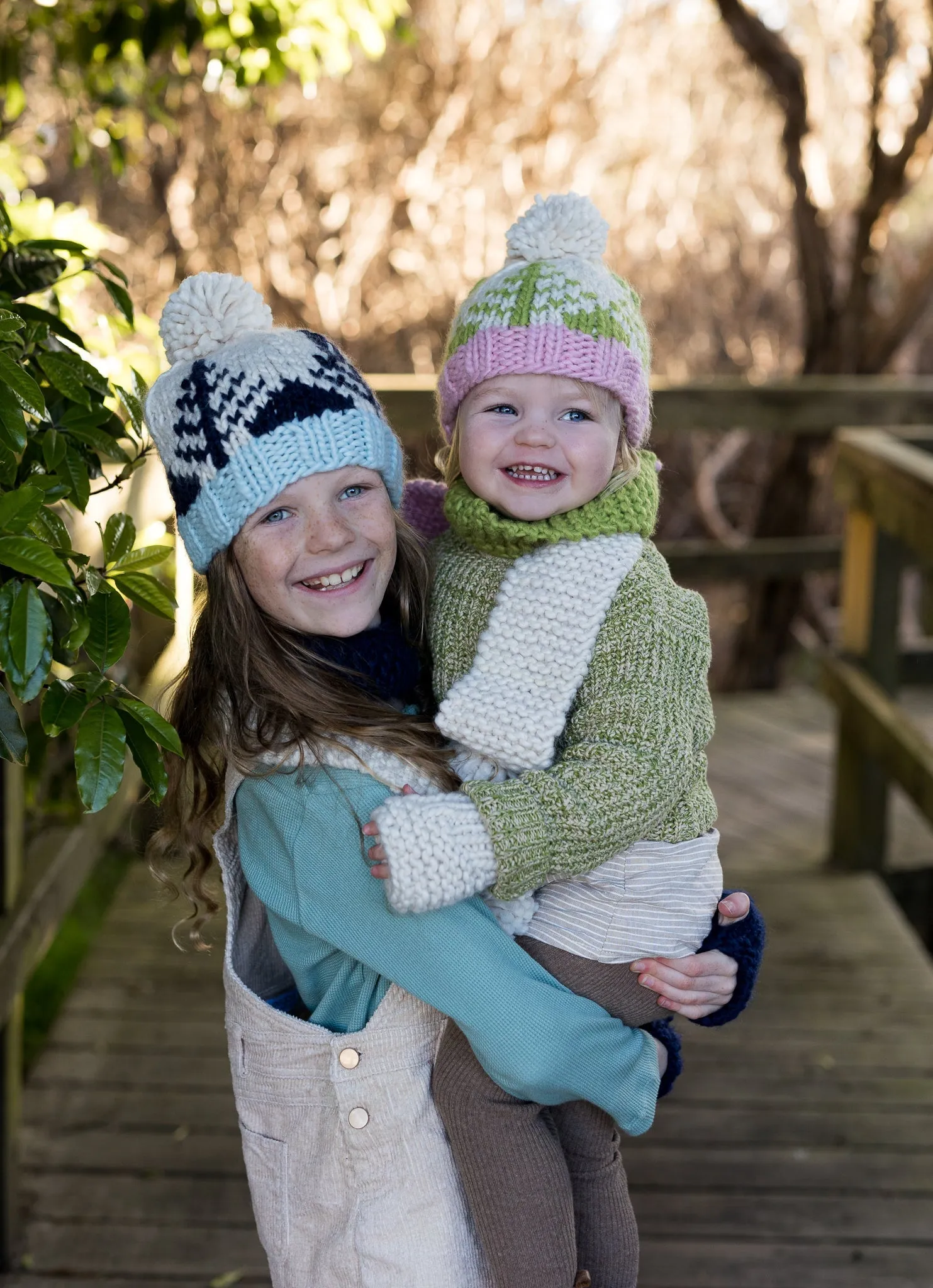 Forest Scarf Green and Pink