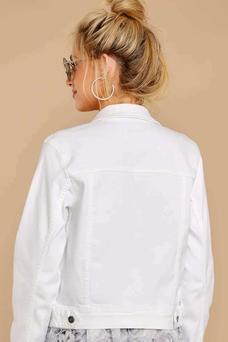 Framed By Love White Denim Jacket