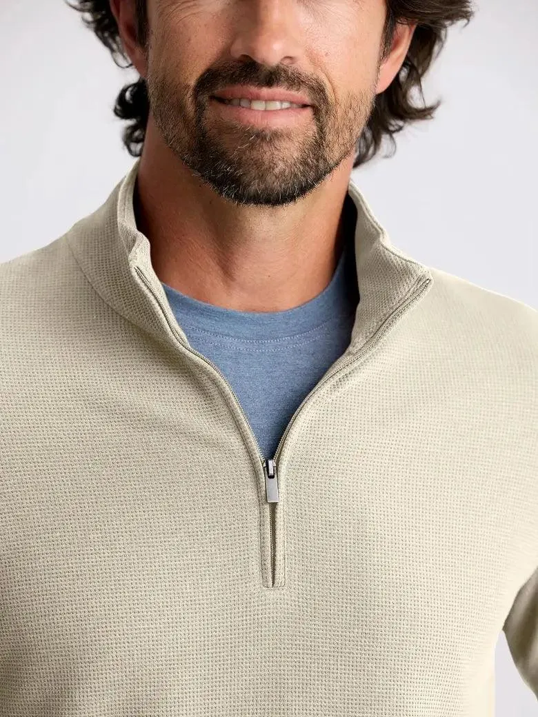 Free Fly Men’s Waffle Quarter Zip Sandstone