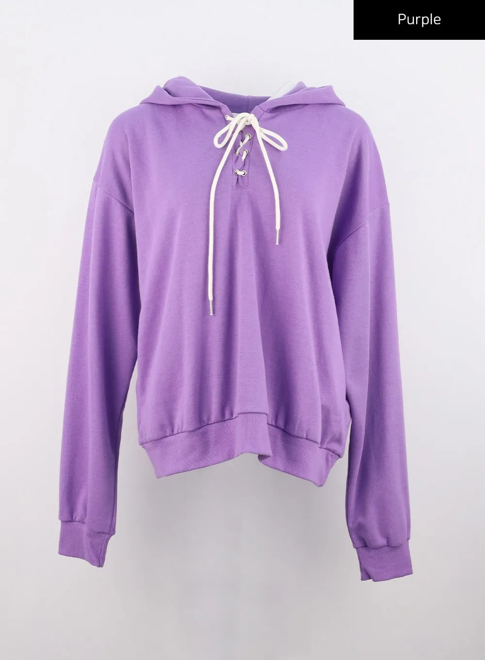 Front Tie Hooded Sweatshirt IS312