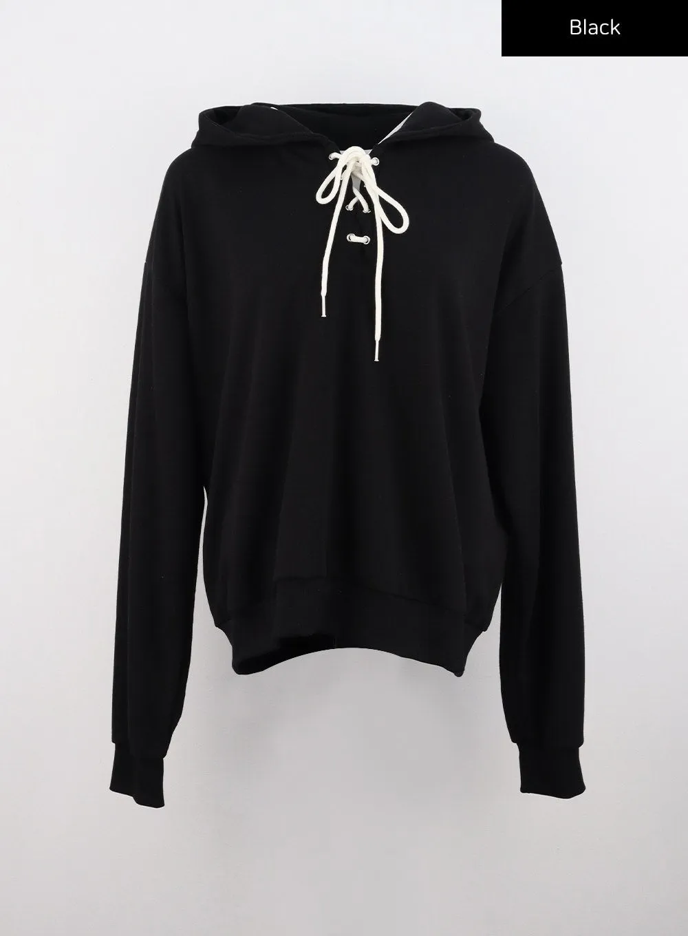 Front Tie Hooded Sweatshirt IS312