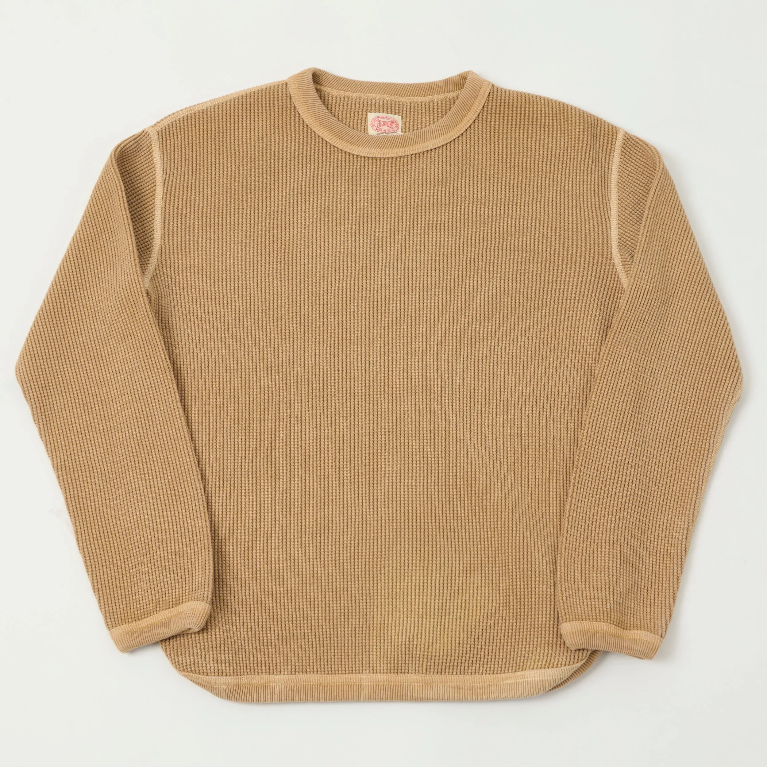 Full Count 5964SP Heavyweight Waffle LS Tee - Beige