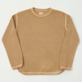 Full Count 5964SP Heavyweight Waffle LS Tee - Beige