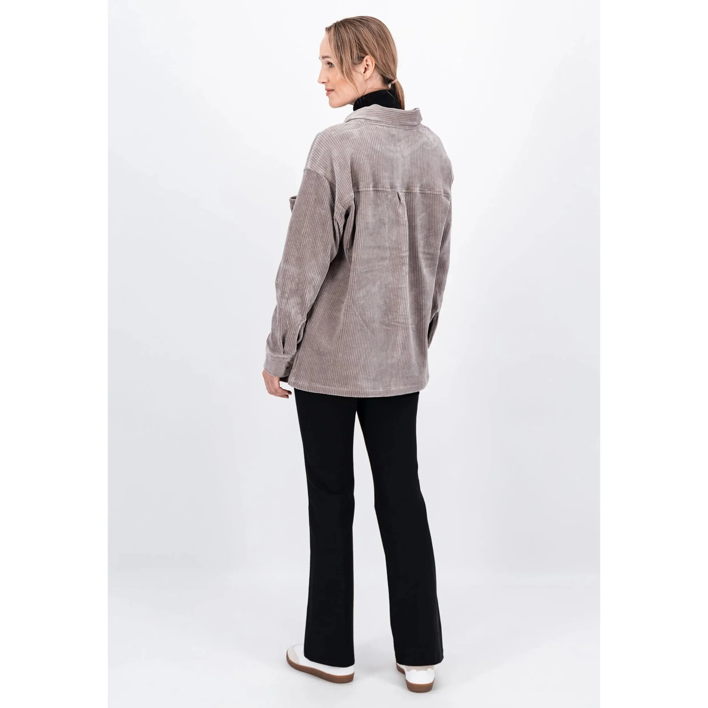 Fynch-Hatton Corduroy Blouse in Taupe 24091520