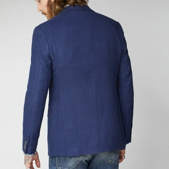 Gibson Hallfield Blue Textured Jacket